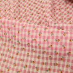 Krep s růžovobílou Vichy kostkou
