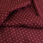 Batist fialový s bílými puntíčky