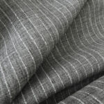 Plátno v barvě pepř a sůl s pruhem lněné