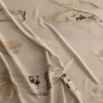 Plátno smetanové se vzorem Stella McCartney z hedvábí