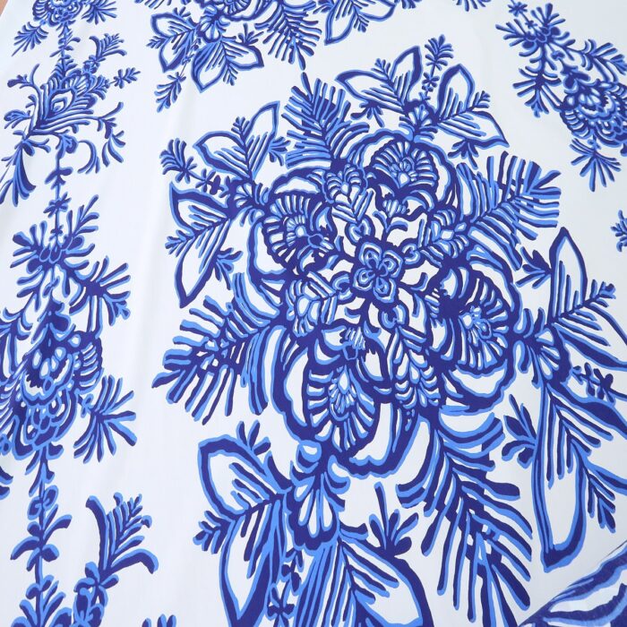 Plátno bílé s modrým vzorem Stella McCartney