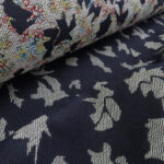 Žakár modrý double