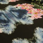 Krepdešín modrý s hawajským vzorem by Stella McCartney