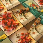 Krepdešín s květinovým pohlednicovým vzorem by Stella McCartney