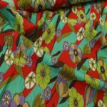 Ponžé s barevným výrazným vzorem