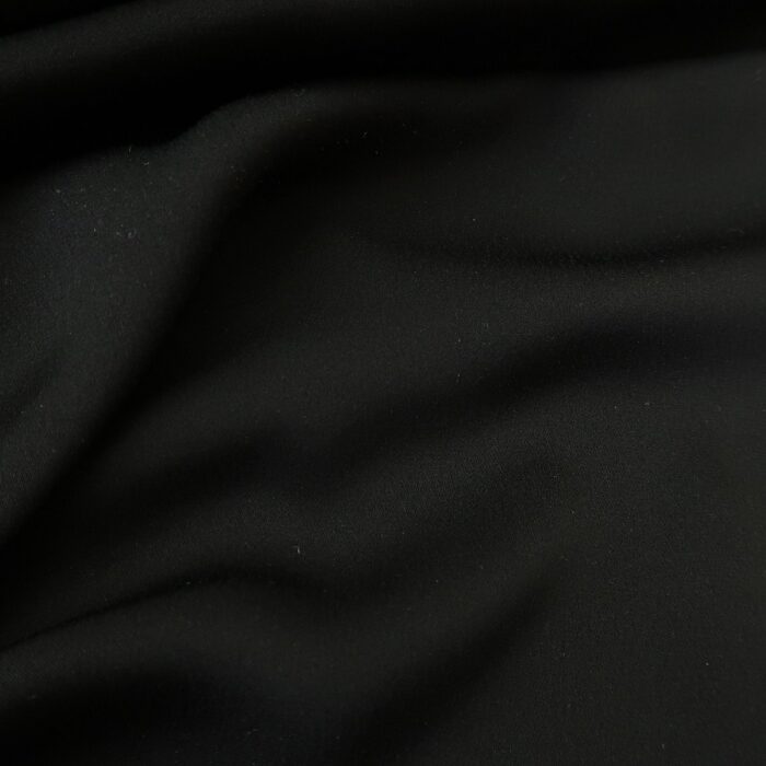 Satén černý matný hedvábný s elastanem