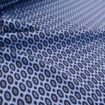 Úplet modrý alá Punto Milano s geometrickým vzorem