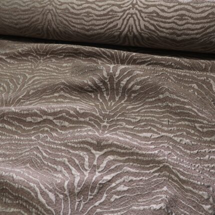 Žakárová kabátovka starorůžovo-šedá se vzorem alá zebra