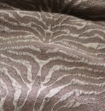 Žakárová kabátovka starorůžovo-šedá se vzorem alá zebra