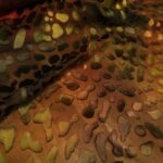 Devoré vínovo-khaki s leopardím vzorem