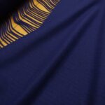 Flauš švestkově modrý s třásněmi