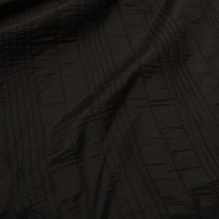 Plátno černé hedvábné prošívané do sámků
