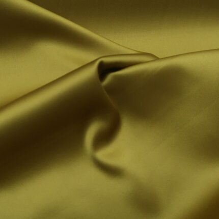 Satén žluto-zelený s elastanem