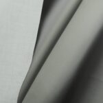 Satén šedý hedvábný tuhý - podlepený vliselínem