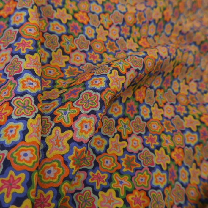 Marokén s barevnými hippie květy viskózový
