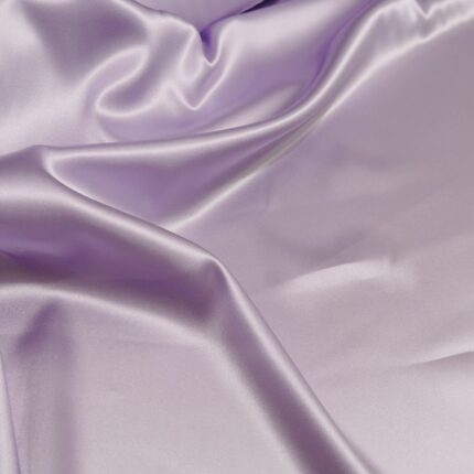 Satén pastelově fialový hedvábný s elastanem