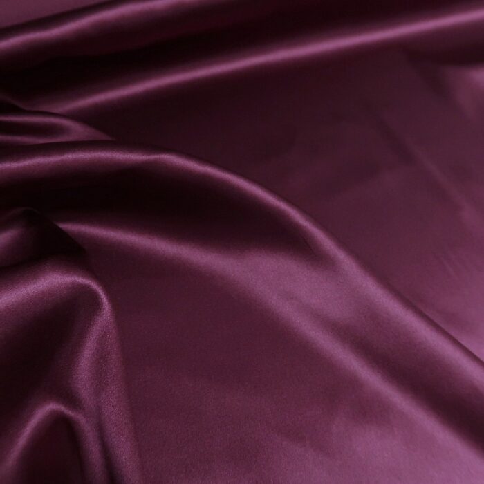Satén fialový hedvábný s elastanem