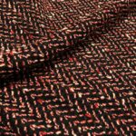 Buklé černé s červeno-bílým cikcakovým vzorem