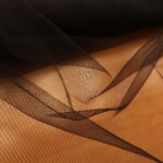 Tyl černý hedvábný