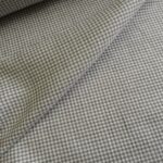 Homspen s šedo-bílou kohoutí stopou lněný s hedvábím