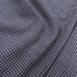 Homspen s modro-šedou kohoutí stopou lněný kostýmový