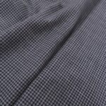 Homspen s modro-šedou kohoutí stopou lněný kostýmový