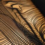 Síťovina černá á la krajka s třásněmi Missoni