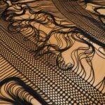 Síťovina černá á la krajka s třásněmi Missoni