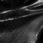 Imitace kůže černá á la krokodýl