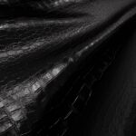 Imitace kůže černá á la krokodýl