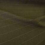 Plátno khaki zelené viskózové s tenkými proužky