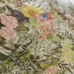 Mušelín bílý s květinovým vzorem