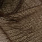 Šifon plisé hnědé