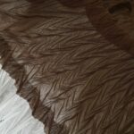 Šifon plisé hnědé