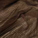 Šifon plisé hnědé