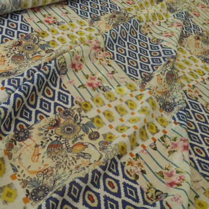 Batist se vzorem á la patchwork