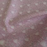 Batist růžový s drobnými lotosovými kvítky