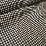 Gabardén s bílo-černým pepitem vlněný