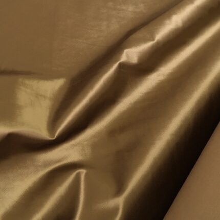 Satén hnědo-zlatý s krčeným efektem