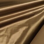 Satén hnědo-zlatý s krčeným efektem