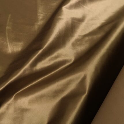 Satén hnědo-zlatý s krčeným efektem