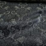 Denim žakárový s barokním vzorem