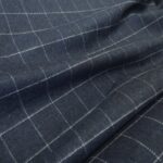 Flanel modrý s bílým rastrem