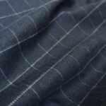 Flanel modrý s bílým rastrem