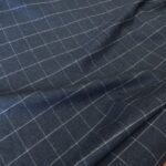 Flanel modrý s bílým rastrem