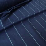 Flanel modrý s modro-bílým proužkem