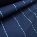 Flanel modrý s modro-bílým proužkem