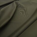 Vlněný serž khaki zelený