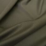 Vlněný serž khaki zelený