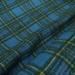 Buklé Chanel modré se zeleno-černou kostkou